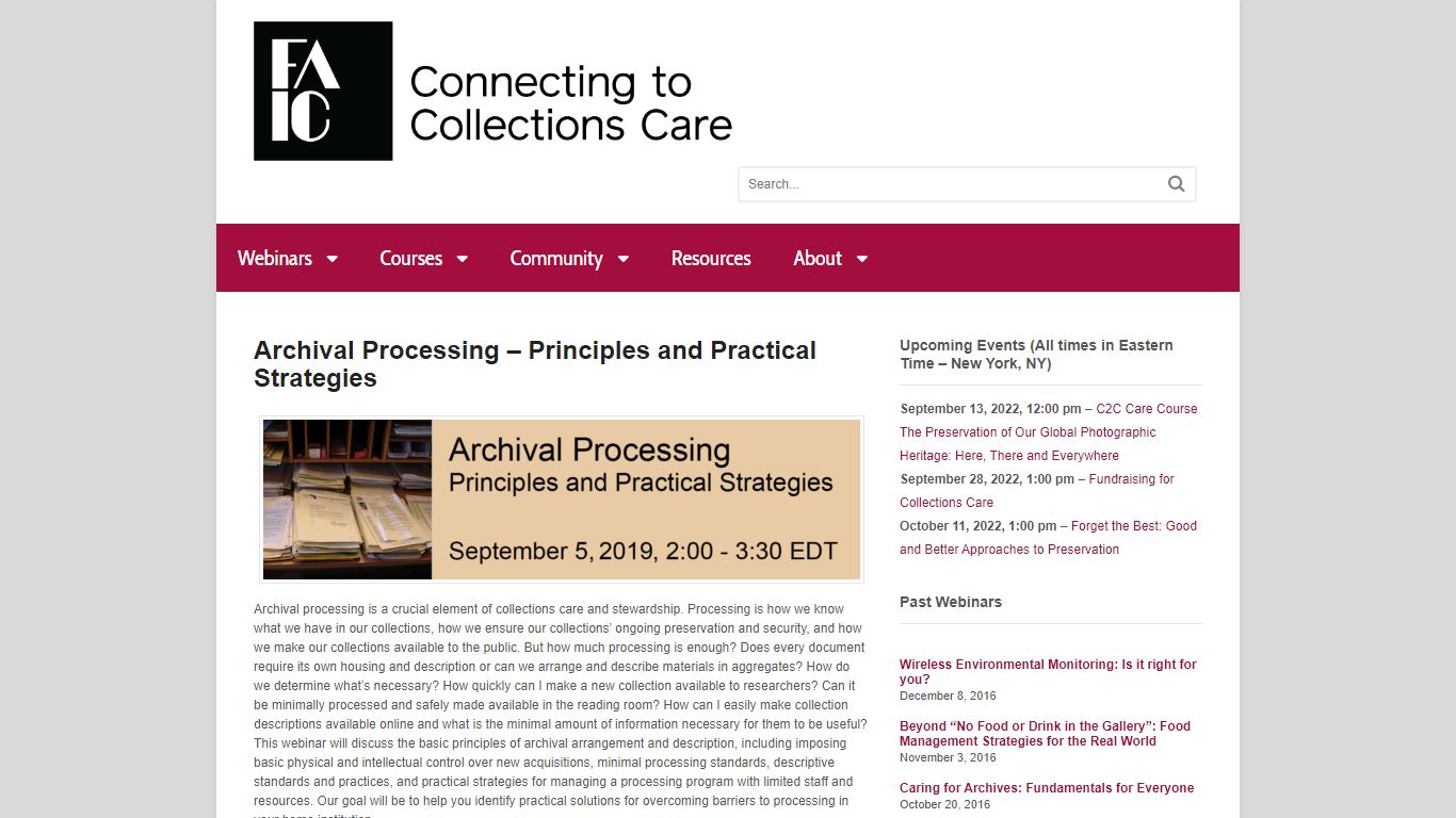 Archival Processing – Principles and Practical Strategies