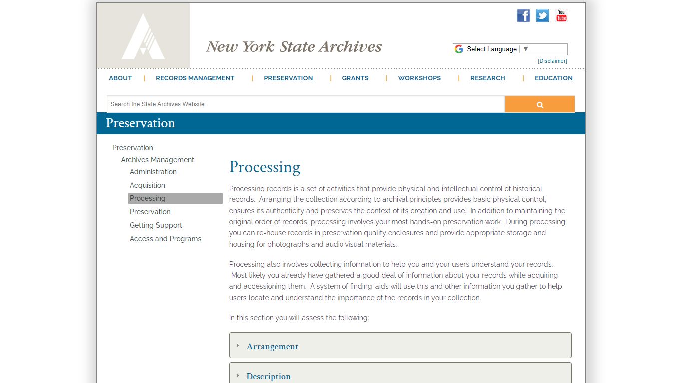 Processing | New York State Archives